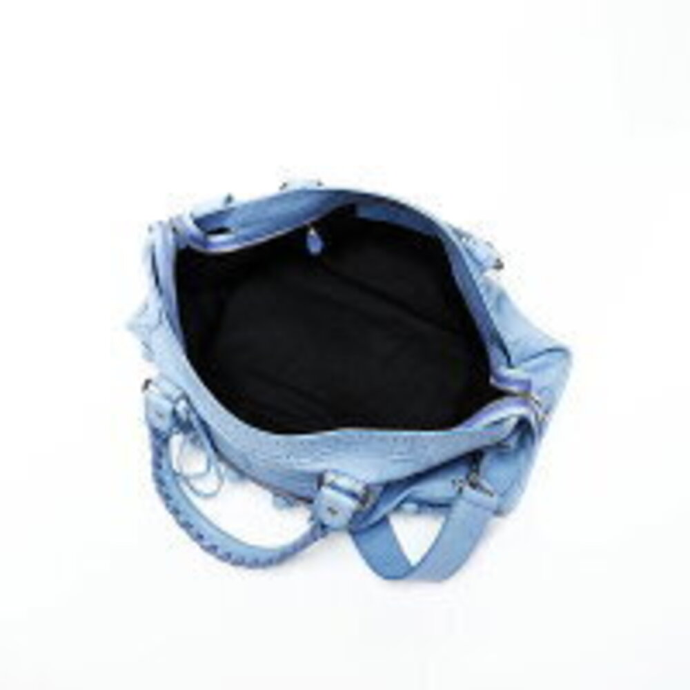 Balenciaga City Leather Handbag Blue - Picture 12 of 13